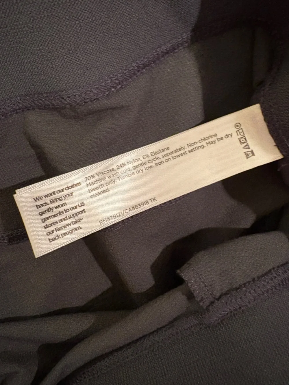 Eileen Fisher Pull-On Pants Blue Gray Cargo Pockets Elastic Waist Relaxed - Picture 4 of 7